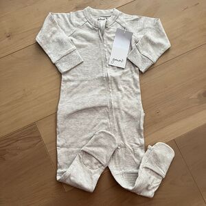 NWT Goumi Kids Storm Gray Baby Footie SZ 18-24 mo Jumpsuit Bamboo Zippy